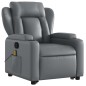 vidaXL Sillón reclinable de masaje de pie cuero artificial gris vidaXL Sillón reclinable de masaje de pie cuero artificial gris