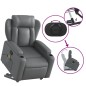 vidaXL Sillón reclinable de masaje de pie cuero artificial gris vidaXL Sillón reclinable de masaje de pie cuero artificial gris
