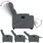 vidaXL Sillón reclinable de masaje de pie cuero artificial gris vidaXL Sillón reclinable de masaje de pie cuero artificial gris