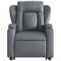 vidaXL Sillón reclinable de masaje de pie cuero artificial gris vidaXL Sillón reclinable de masaje de pie cuero artificial gris