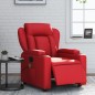 vidaXL Sillón de masaje reclinable eléctrico de cuero artificial rojo vidaXL Sillón de masaje reclinable eléctrico de cuero artificial rojo
