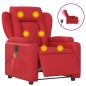 vidaXL Sillón de masaje reclinable eléctrico de cuero artificial rojo vidaXL Sillón de masaje reclinable eléctrico de cuero artificial rojo