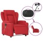 vidaXL Sillón de masaje reclinable eléctrico de cuero artificial rojo vidaXL Sillón de masaje reclinable eléctrico de cuero artificial rojo