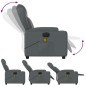vidaXL Sillón de masaje reclinable eléctrico cuero sintético gris vidaXL Sillón de masaje reclinable eléctrico cuero sintético gris