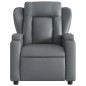 vidaXL Sillón de masaje reclinable eléctrico cuero sintético gris vidaXL Sillón de masaje reclinable eléctrico cuero sintético gris