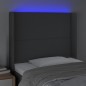 vidaXL Cabecero con LED de tela gris oscuro 83x16x118/128 cm vidaXL Cabecero con LED de tela gris oscuro 83x16x118/128 cm