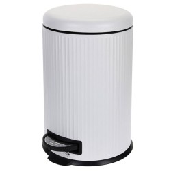 Excellent Houseware Cubo de basura pedal cierre suave 20 l blanco mate