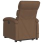 vidaXL Sillón de masaje eléctrico reclinable elevable tela marrón vidaXL Sillón de masaje eléctrico reclinable elevable tela marrón