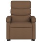 vidaXL Sillón de masaje eléctrico reclinable elevable tela marrón vidaXL Sillón de masaje eléctrico reclinable elevable tela marrón
