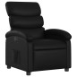 vidaXL Sillón reclinable eléctrico de cuero sintético negro