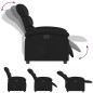 vidaXL Sillón reclinable eléctrico de cuero sintético negro
