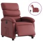 vidaXL Sillón reclinable eléctrico de cuero sintético rojo tinto vidaXL Sillón reclinable eléctrico de cuero sintético rojo tinto