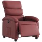 vidaXL Sillón reclinable eléctrico de cuero sintético rojo tinto vidaXL Sillón reclinable eléctrico de cuero sintético rojo tinto