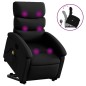 vidaXL Sillón reclinable de masaje de pie cuero artificial negro vidaXL Sillón reclinable de masaje de pie cuero artificial negro