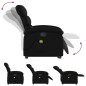 vidaXL Sillón reclinable de masaje de pie cuero artificial negro vidaXL Sillón reclinable de masaje de pie cuero artificial negro