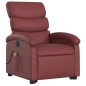 vidaXL Sillón reclinable de masaje de pie cuero artificial rojo tinto vidaXL Sillón reclinable de masaje de pie cuero artificial rojo tinto