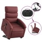 vidaXL Sillón reclinable de masaje de pie cuero artificial rojo tinto vidaXL Sillón reclinable de masaje de pie cuero artificial rojo tinto