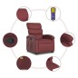 vidaXL Sillón reclinable de masaje de pie cuero artificial rojo tinto vidaXL Sillón reclinable de masaje de pie cuero artificial rojo tinto