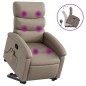 vidaXL Sillón reclinable masaje pie cuero artificial color capuchino vidaXL Sillón reclinable masaje pie cuero artificial color capuchino