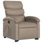 vidaXL Sillón reclinable masaje pie cuero artificial color capuchino vidaXL Sillón reclinable masaje pie cuero artificial color capuchino