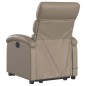 vidaXL Sillón reclinable masaje pie cuero artificial color capuchino vidaXL Sillón reclinable masaje pie cuero artificial color capuchino