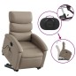 vidaXL Sillón reclinable masaje pie cuero artificial color capuchino vidaXL Sillón reclinable masaje pie cuero artificial color capuchino
