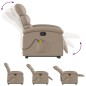 vidaXL Sillón reclinable masaje pie cuero artificial color capuchino vidaXL Sillón reclinable masaje pie cuero artificial color capuchino