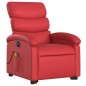 vidaXL Sillón de majaje elevable eléctrico cuero artificial rojo