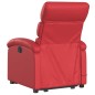 vidaXL Sillón de majaje elevable eléctrico cuero artificial rojo