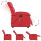 vidaXL Sillón de majaje elevable eléctrico cuero artificial rojo