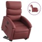 vidaXL Sillón elevable eléctrico cuero artificial rojo tinto vidaXL Sillón elevable eléctrico cuero artificial rojo tinto