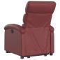 vidaXL Sillón elevable eléctrico cuero artificial rojo tinto vidaXL Sillón elevable eléctrico cuero artificial rojo tinto