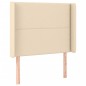 vidaXL Cabecero con LED de tela color crema 93x16x118/128 cm vidaXL Cabecero con LED de tela color crema 93x16x118/128 cm