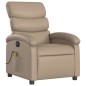 vidaXL Sillón reclinable de masaje eléctrico cuero sintético capuchino vidaXL Sillón reclinable de masaje eléctrico cuero sintético capuchino