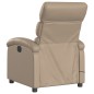 vidaXL Sillón reclinable de masaje eléctrico cuero sintético capuchino vidaXL Sillón reclinable de masaje eléctrico cuero sintético capuchino