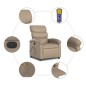 vidaXL Sillón reclinable de masaje eléctrico cuero sintético capuchino vidaXL Sillón reclinable de masaje eléctrico cuero sintético capuchino