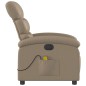 vidaXL Sillón reclinable de masaje eléctrico cuero sintético capuchino vidaXL Sillón reclinable de masaje eléctrico cuero sintético capuchino