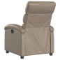 vidaXL Sillón reclinable eléctrico de cuero sintético color capuchino vidaXL Sillón reclinable eléctrico de cuero sintético color capuchino