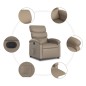 vidaXL Sillón reclinable eléctrico de cuero sintético color capuchino vidaXL Sillón reclinable eléctrico de cuero sintético color capuchino