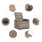 vidaXL Sillón reclinable eléctrico de cuero sintético color capuchino vidaXL Sillón reclinable eléctrico de cuero sintético color capuchino