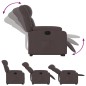 vidaXL Sillón eléctrico reclinable elevable de tela marrón oscuro vidaXL Sillón eléctrico reclinable elevable de tela marrón oscuro