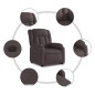 vidaXL Sillón eléctrico reclinable elevable de tela marrón oscuro vidaXL Sillón eléctrico reclinable elevable de tela marrón oscuro