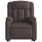 vidaXL Sillón eléctrico reclinable elevable de tela marrón oscuro vidaXL Sillón eléctrico reclinable elevable de tela marrón oscuro