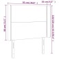 vidaXL Cabecero con LED de tela color crema 93x16x118/128 cm vidaXL Cabecero con LED de tela color crema 93x16x118/128 cm