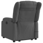 vidaXL Sillón de masaje eléctrico reclinable elevable tela gris oscuro