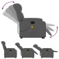 vidaXL Sillón de masaje eléctrico reclinable elevable tela gris oscuro