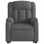 vidaXL Sillón de masaje eléctrico reclinable elevable tela gris oscuro
