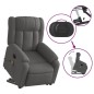 vidaXL Sillón de masaje eléctrico reclinable elevable tela gris oscuro