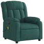 vidaXL Sillón masaje eléctrico reclinable elevable tela verde oscuro vidaXL Sillón masaje eléctrico reclinable elevable tela verde oscuro