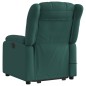 vidaXL Sillón masaje eléctrico reclinable elevable tela verde oscuro vidaXL Sillón masaje eléctrico reclinable elevable tela verde oscuro